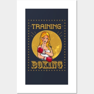 Boxing girl Posters and Art